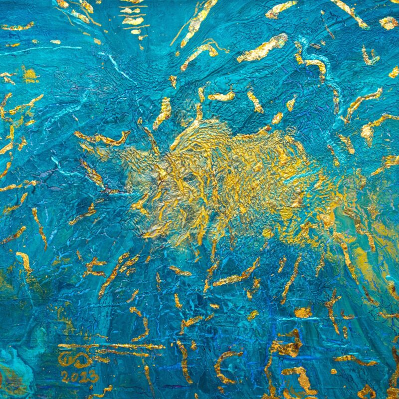 W turkusie - obraz akrylowy na płótnie